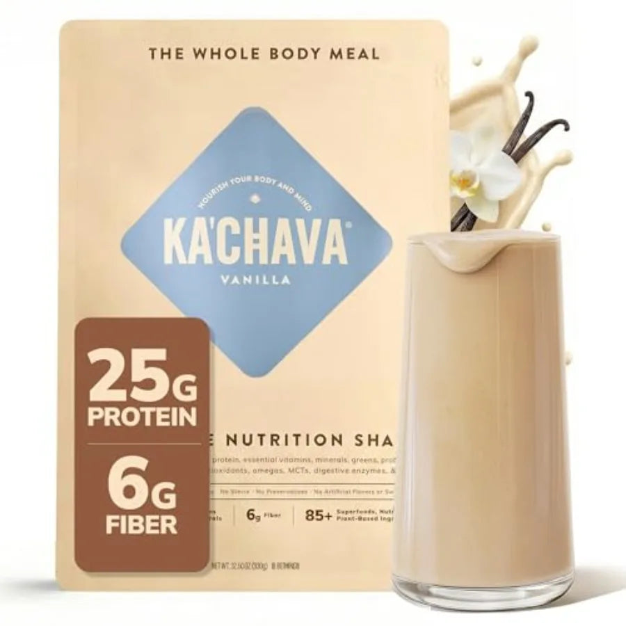 Ka'Chava Whole Body Meal Shake 2 lb Vegan Protein Powder with 8+ erfoods and Greens Plant-Based Meal Replacement with Probiotic