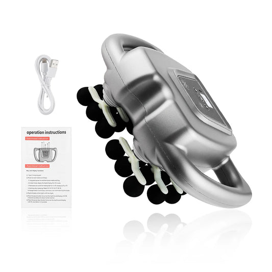 18/24 Heads Fascia Gun Red Light Deep Tissue Muscle Massager Wireless Massage Gun for Back Waist Leg Body Muscle Relaxation Home Gym