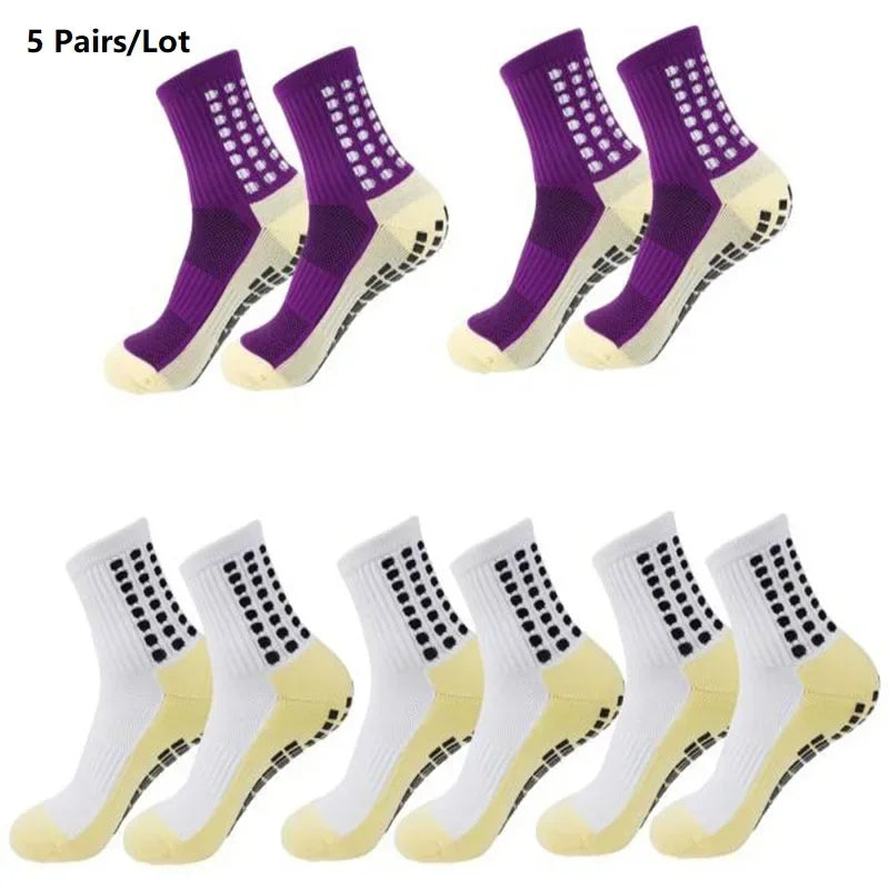 1/5/10/20 pair of football socks sports socks men's mid-calf socks silicone non-slip dot socks basketball yoga socks