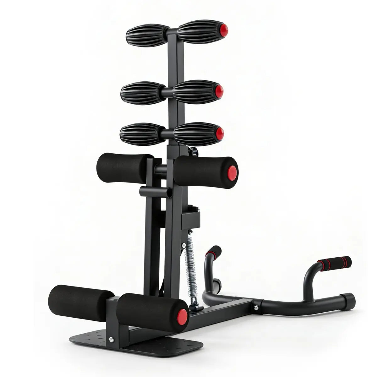 Squat Machine for Home Gym, Adjustable Glute Trainer & Leg Exercise Equipment, 5-Level Length 2-Level Height, 300lbs, Ab Workout, Easy Assembly