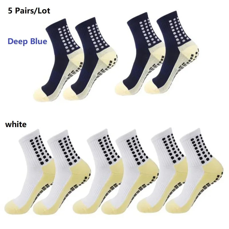 1/5/10/20 pair of football socks sports socks men's mid-calf socks silicone non-slip dot socks basketball yoga socks