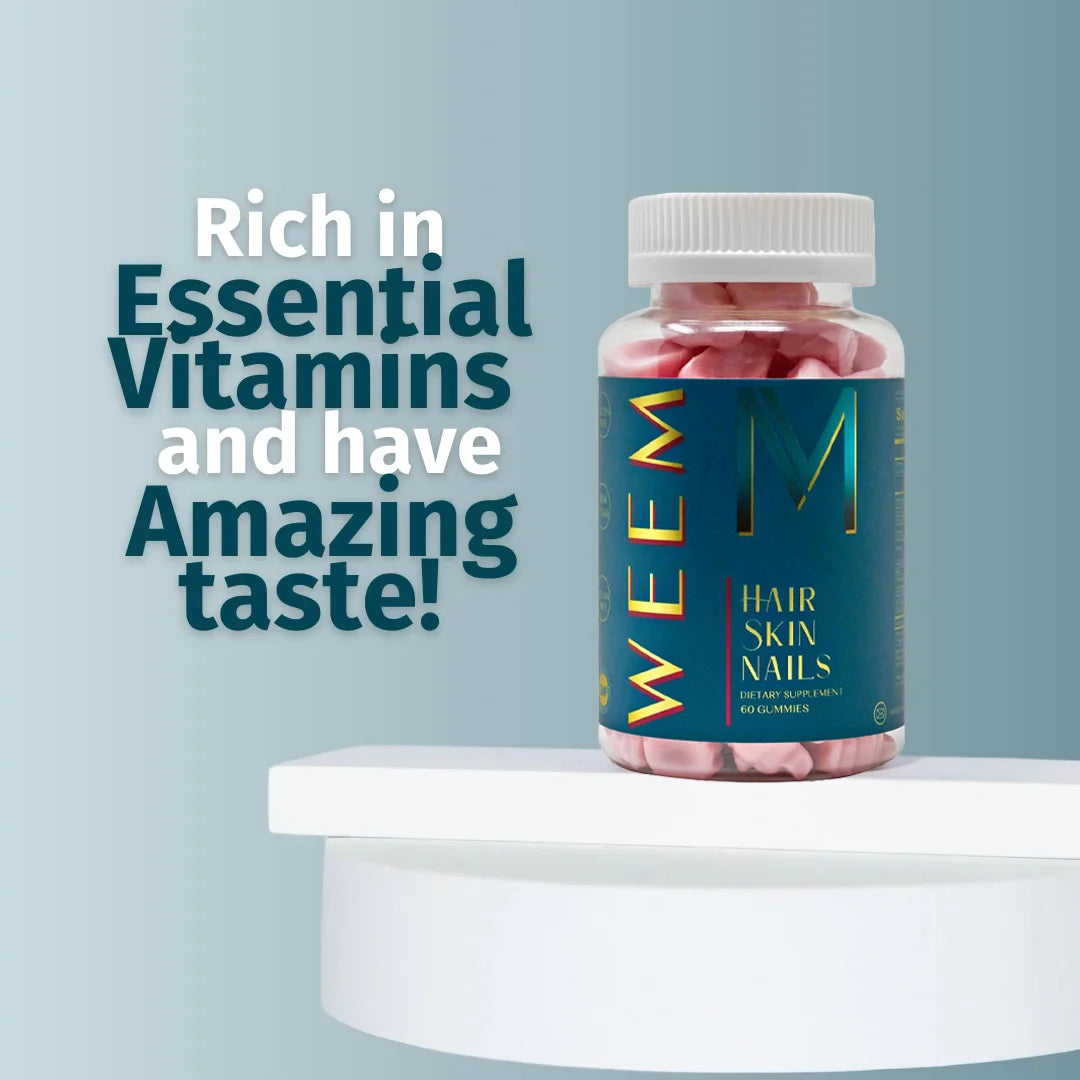 Hair Skin and Nails Gummies - Vegan biotin Vitamins for Women & Men Supports Faster Hair Growth, Stronger Nails, Healthy Skin