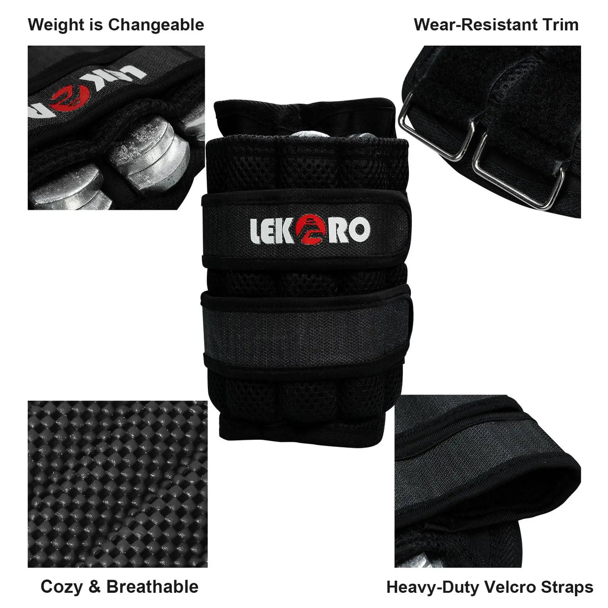 Adjustable Wrist Ankle Weights, Removable Arm and Leg Weights for Men and Women Fitness, Strength Training, Running, 1 to 2 Pack