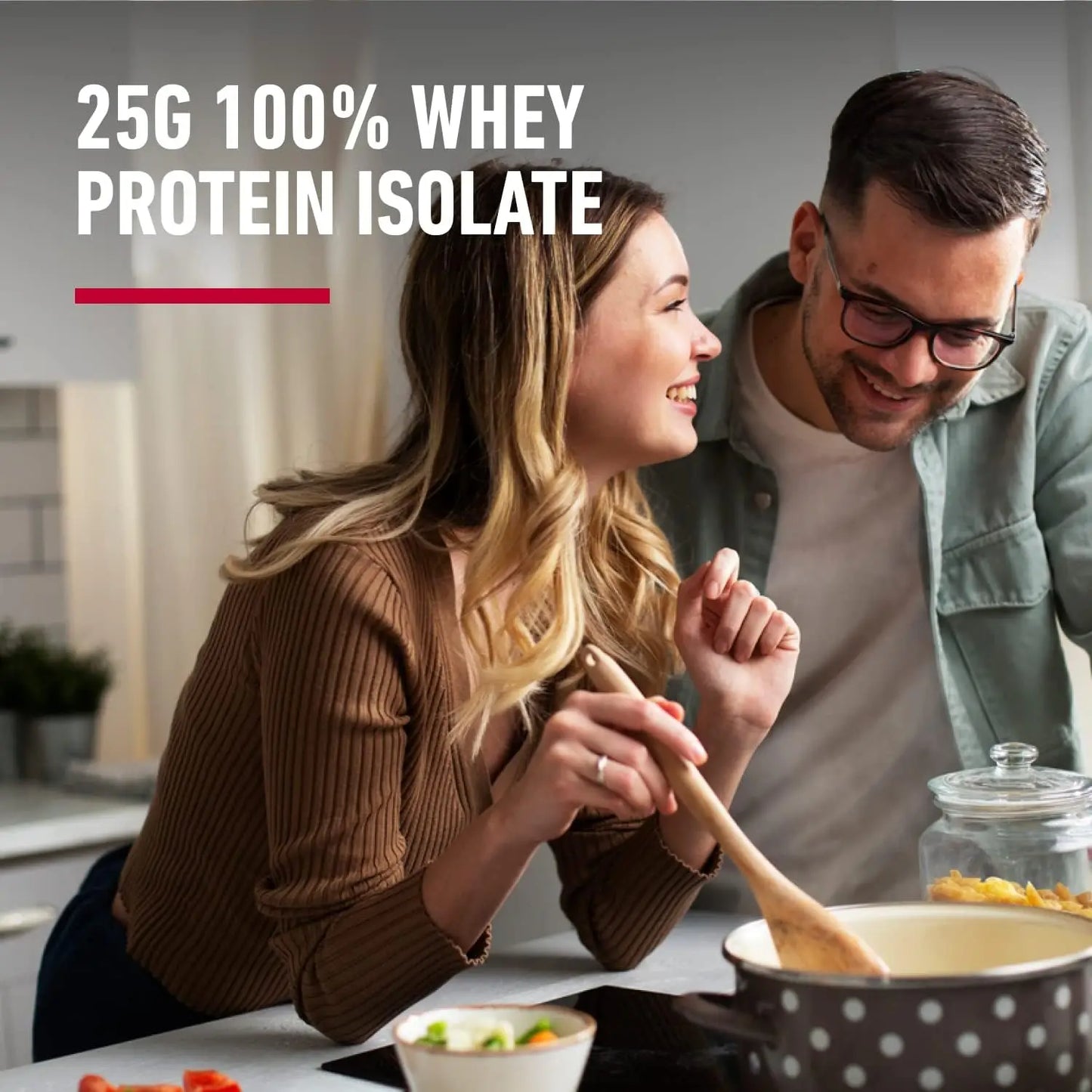 Zero Carb 100% Pure Whey Isolate Protein Powder, Gluten Free, With Vitamins, Strawberries & Cream (Packaging May Vary)