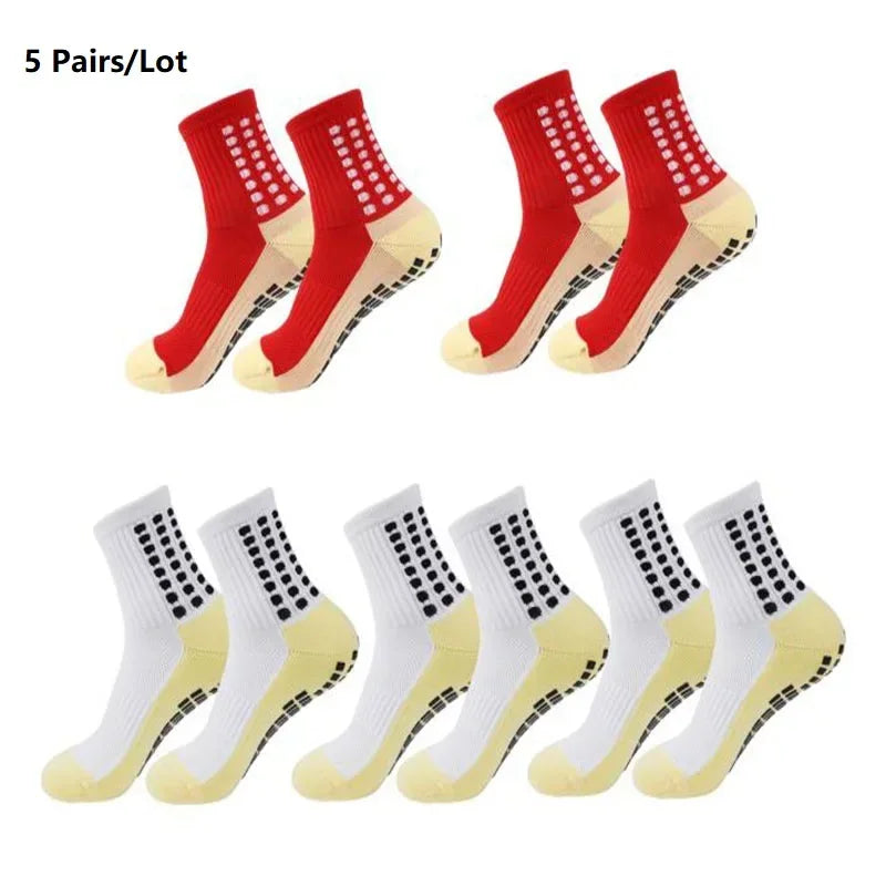 1/5/10/20 pair of football socks sports socks men's mid-calf socks silicone non-slip dot socks basketball yoga socks