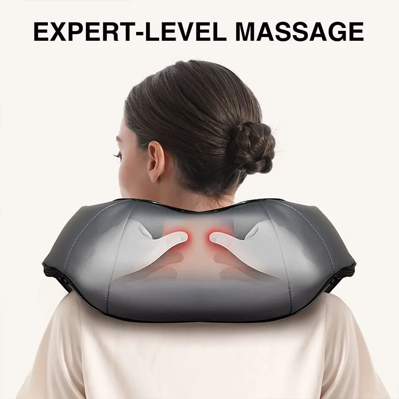 Nekteck Shiatsu Neck and Back Massager with Soothing Heat, Electric Deep Tissue 3D Kneading Massage for Shoulder, Leg, Body