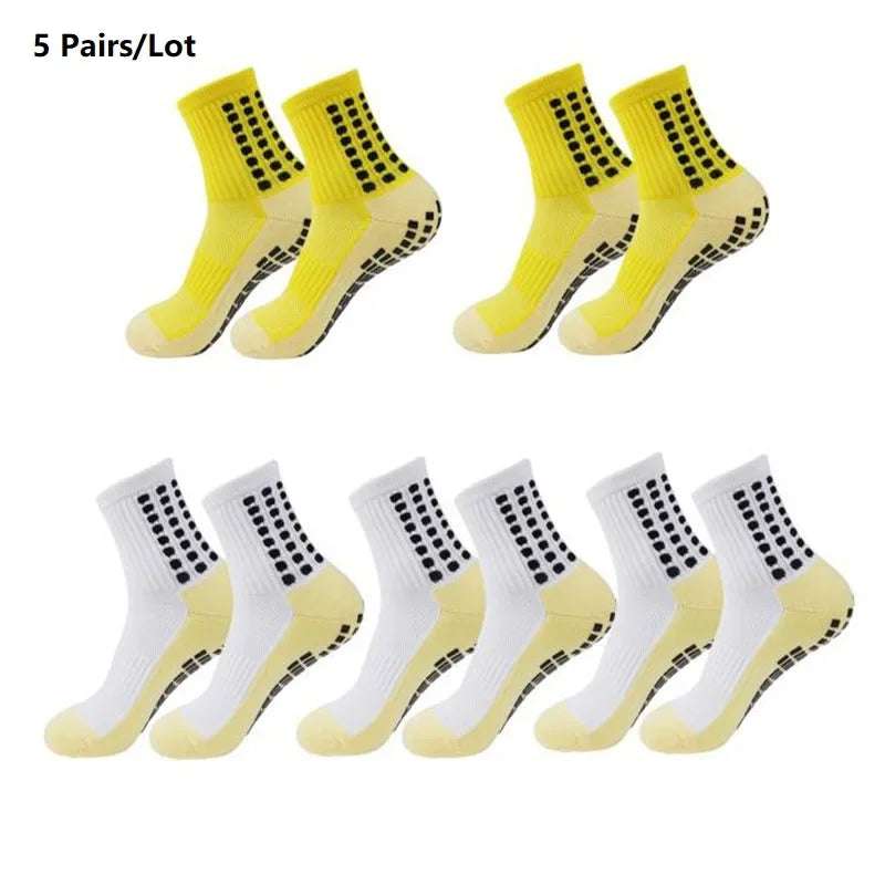 1/5/10/20 pair of football socks sports socks men's mid-calf socks silicone non-slip dot socks basketball yoga socks