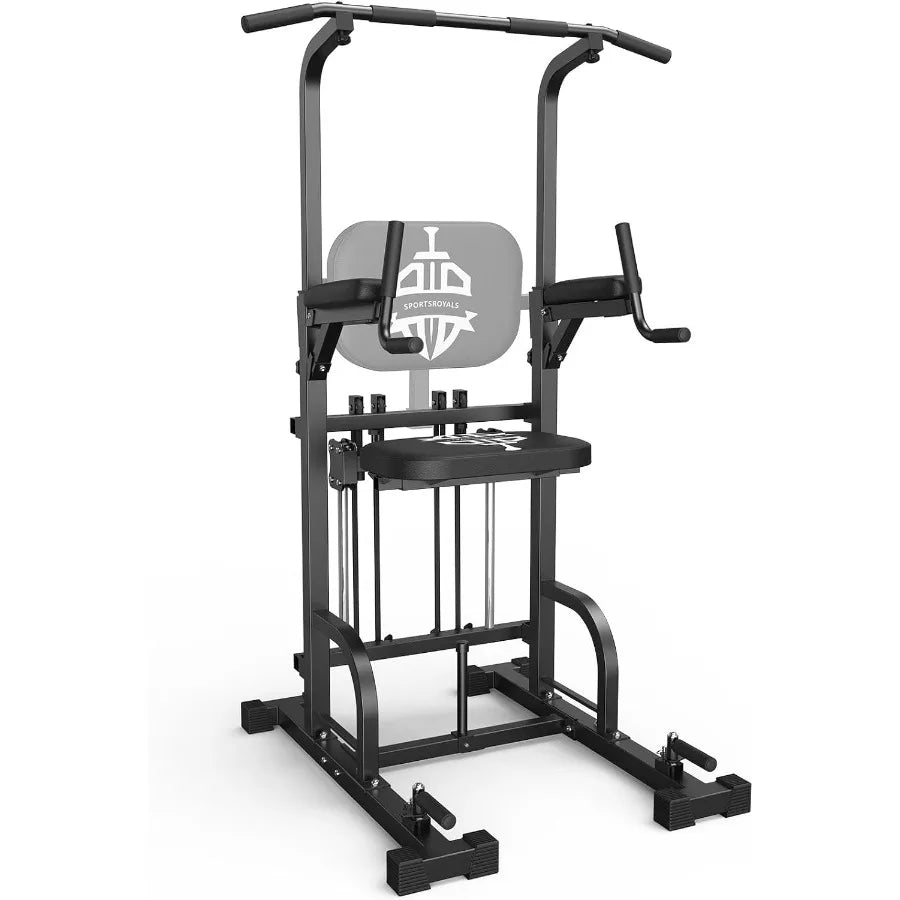 Power Tower Pull Up Bar Station, 450LBS Stable Pull Up Dip Station for Home Gym Strength Training Equipment