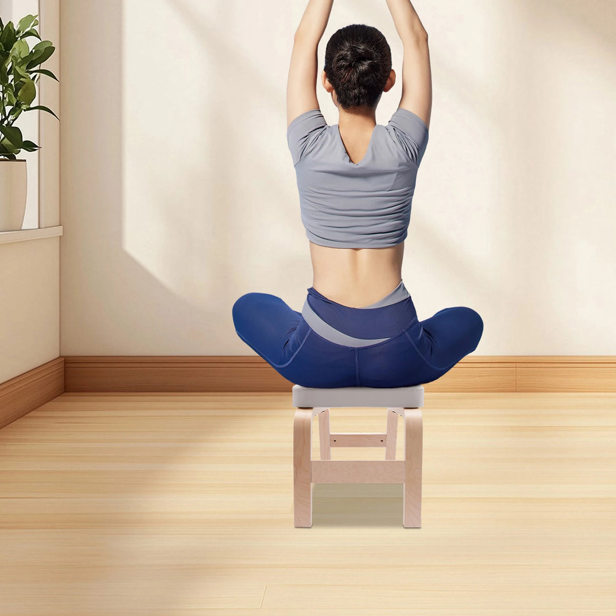 Yoga Headstand, Assistant Inversion Bench, Body Shaping Invert Stool, Chair Body Coordination for Gymnasts 64*36*40cm