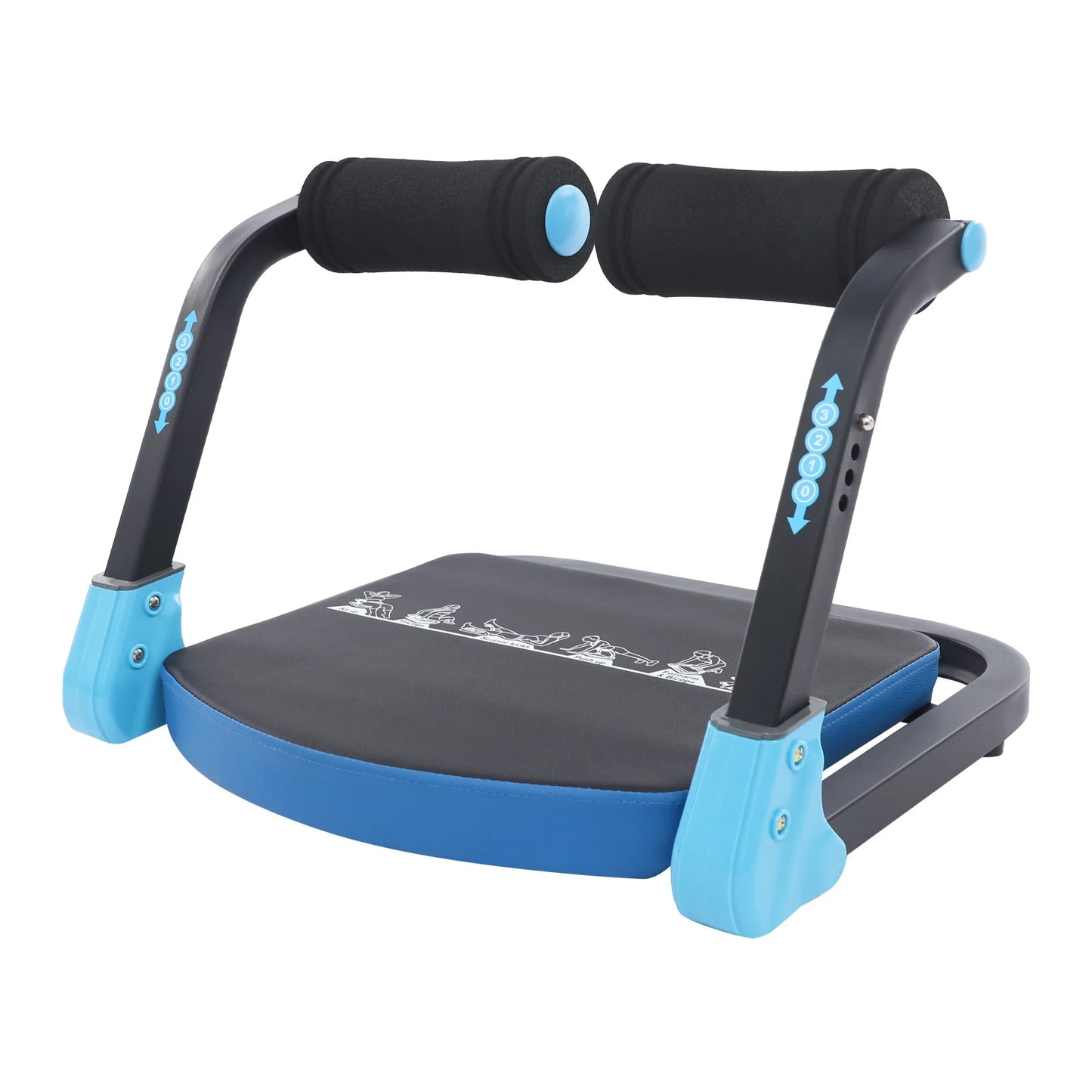 Abdominal Exerciser Foldable Multifunctional Ab Machine Adjustable Intensity for Home Gym Fitness Equipment