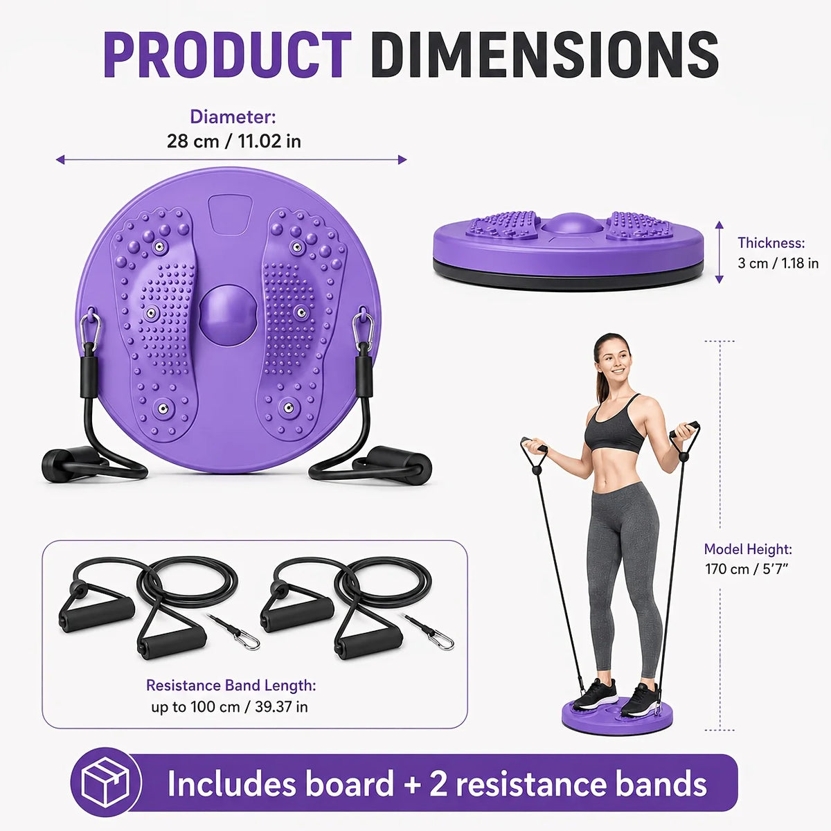 Silent Home Fitness Equipment Waist Twister Abdominal Twisting Board for Exercise - Compact Size for Efficient Core Training