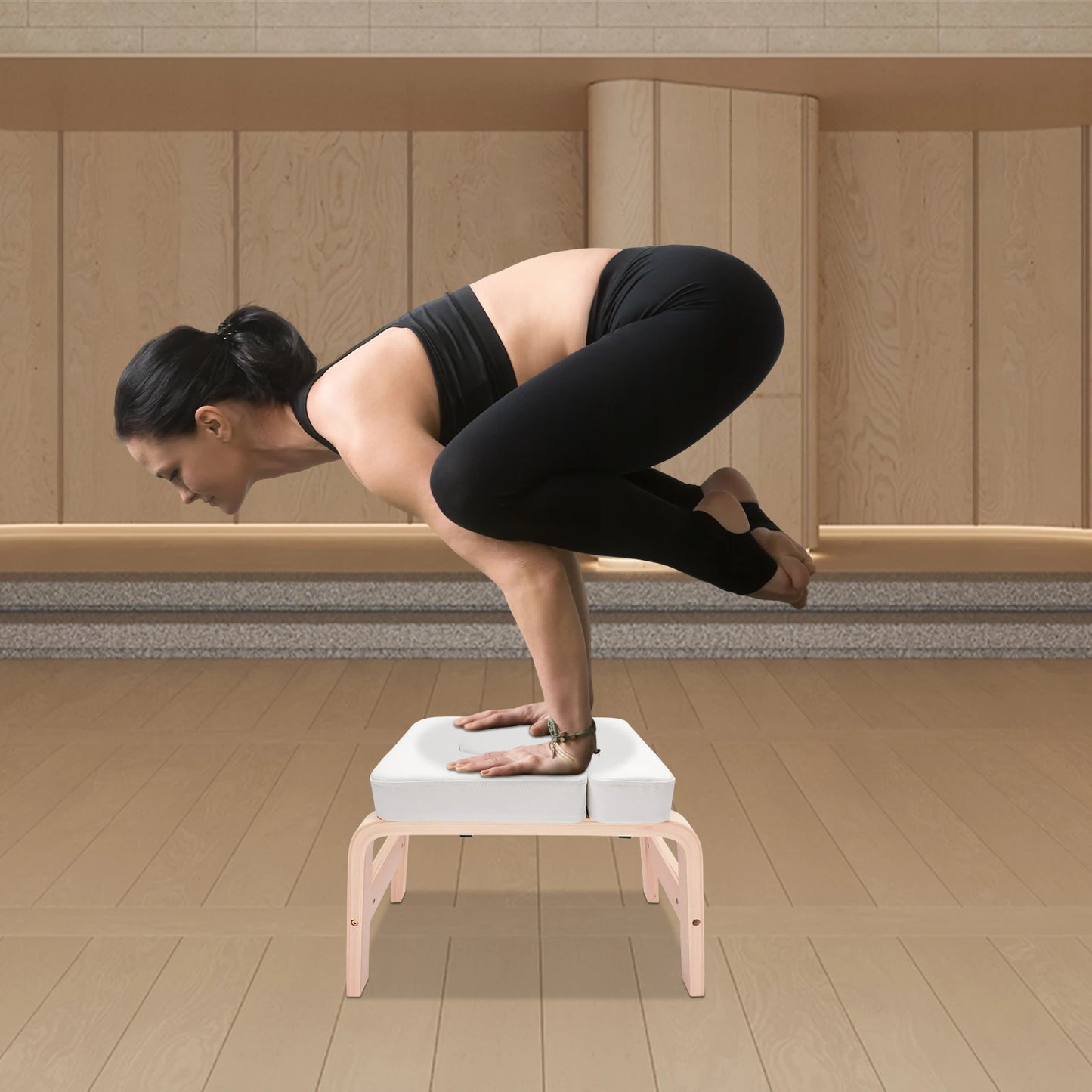 Yoga Headstand, Assistant Inversion Bench, Body Shaping Invert Stool, Chair Body Coordination for Gymnasts 64*36*40cm
