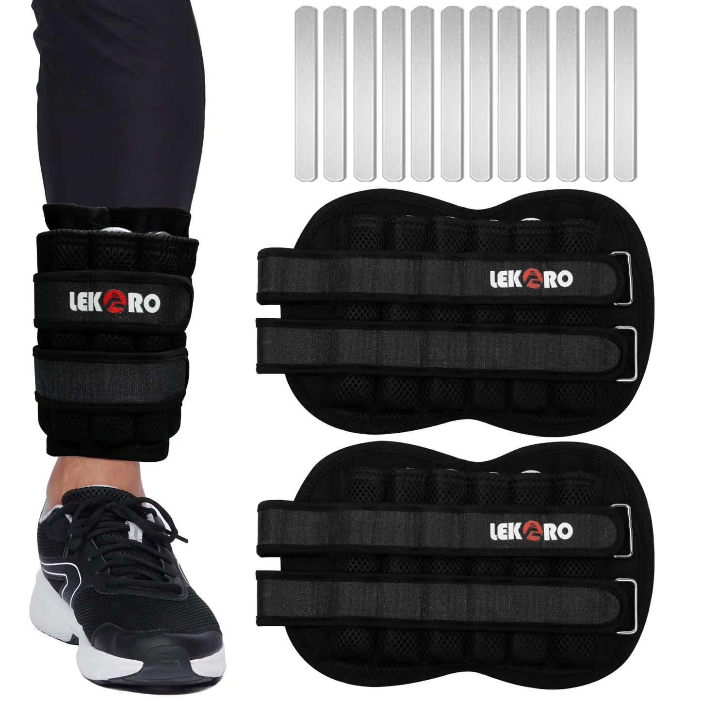 Adjustable Wrist Ankle Weights, Removable Arm and Leg Weights for Men and Women Fitness, Strength Training, Running, 1 to 2 Pack