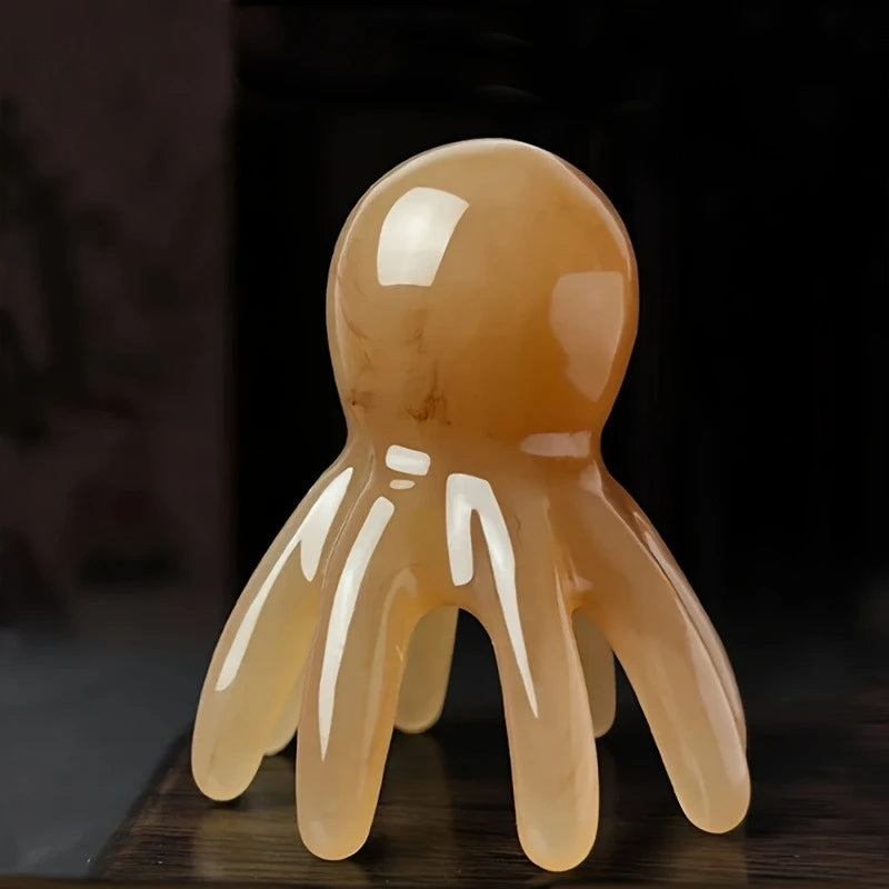 2 sets of handheld cute octopus wide toothed massage combs