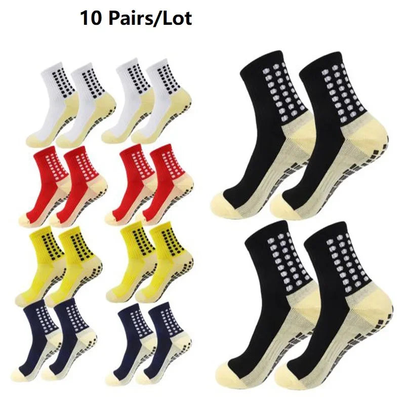 1/5/10/20 pair of football socks sports socks men's mid-calf socks silicone non-slip dot socks basketball yoga socks