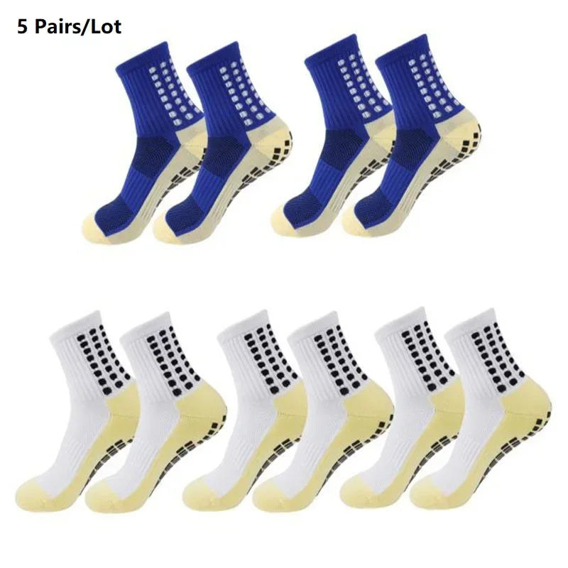 1/5/10/20 pair of football socks sports socks men's mid-calf socks silicone non-slip dot socks basketball yoga socks