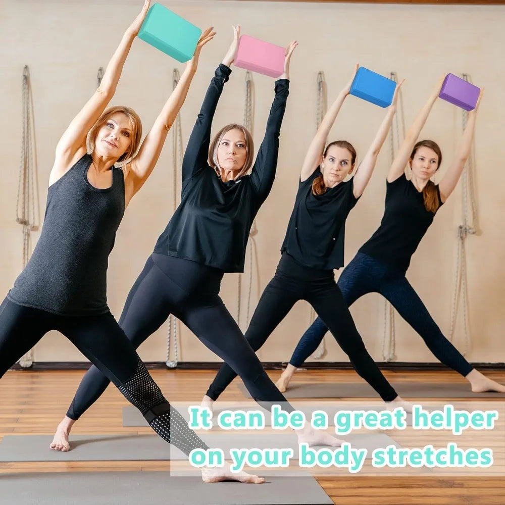 Honoson 20 Pcs Yoga Blocks Bulk 9''x6''x3'' High Density EVA Foam Blocks for Exercise Pilates Meditation