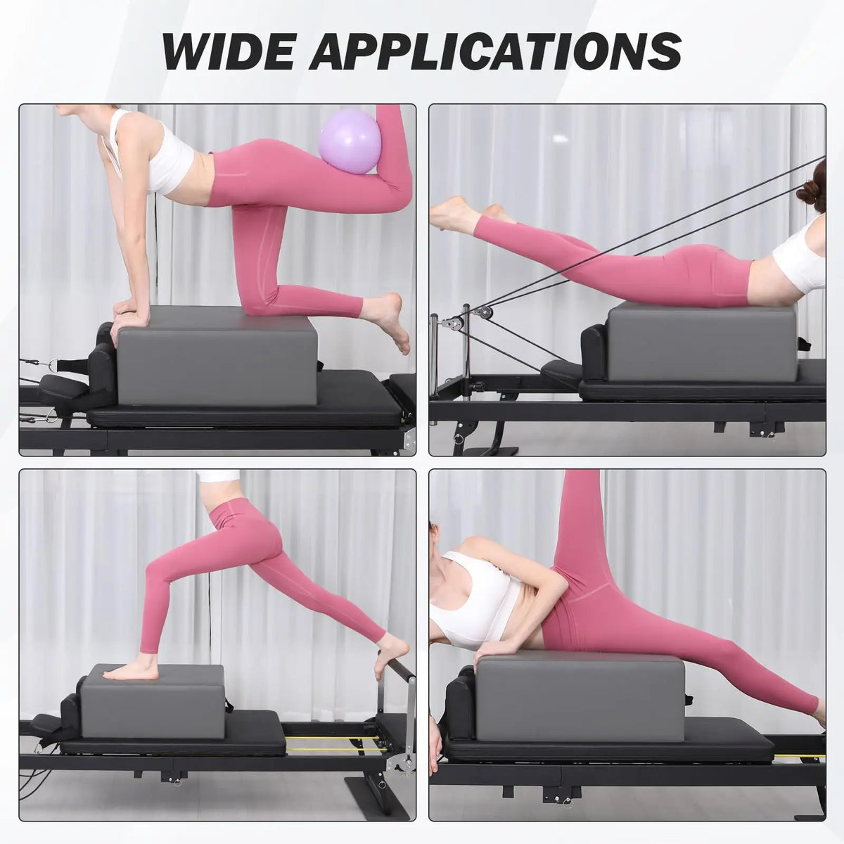 Portable Pilates Reformer Sitting Box,Pilates Sit Boxs for Home Workout, Pilates Exercise Accessories for Pilates Refomer/Board