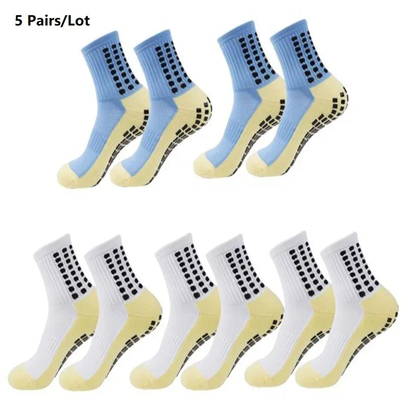 1/5/10/20 pair of football socks sports socks men's mid-calf socks silicone non-slip dot socks basketball yoga socks