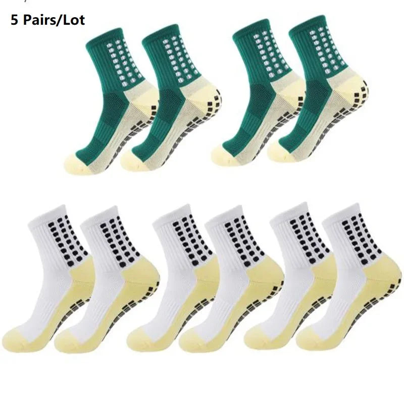 1/5/10/20 pair of football socks sports socks men's mid-calf socks silicone non-slip dot socks basketball yoga socks