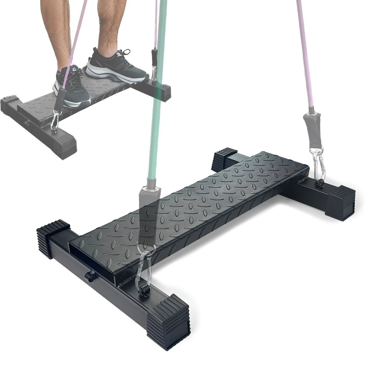 Multifunctional Steel Calf Raise Bar, Wide Standing Calf Raise Block for Calves Stretching, Foot Stretch Platform, Anti-Slip Squ