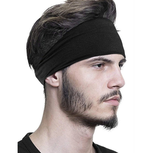 Thick Non Slip Yoga Headbands for Women, Wide Elastic Boho Hair Band, Sweat Wicking Sports Headband for Running Gym Workout