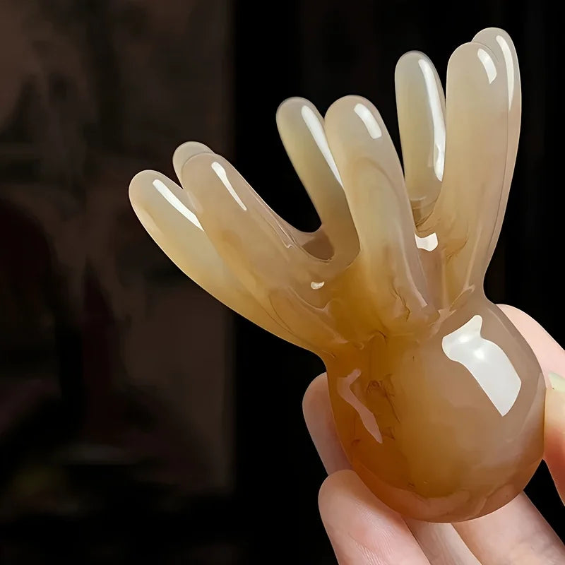 2 sets of handheld cute octopus wide toothed massage combs
