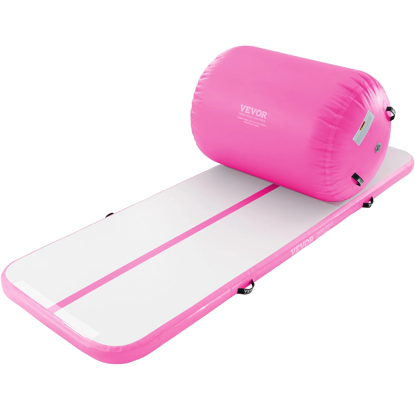 SucceBuy Inflatable Gymnastics Air Mat Tumble Track with Electric Pump Air Roller Barrel Gymnastics Equipment Training Mats