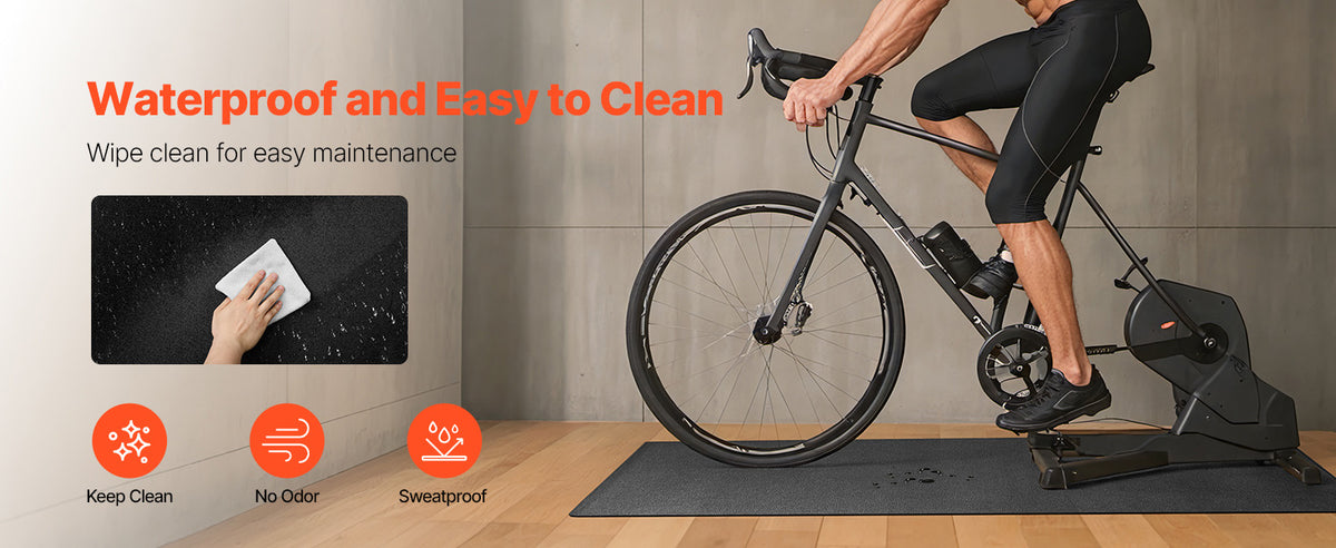 VEVOR Treadmill Mat for Carpet Floor Thickness High Density PVC Waterproof Non-slip Mat for Elliptical Home Gym